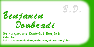 benjamin dombradi business card
